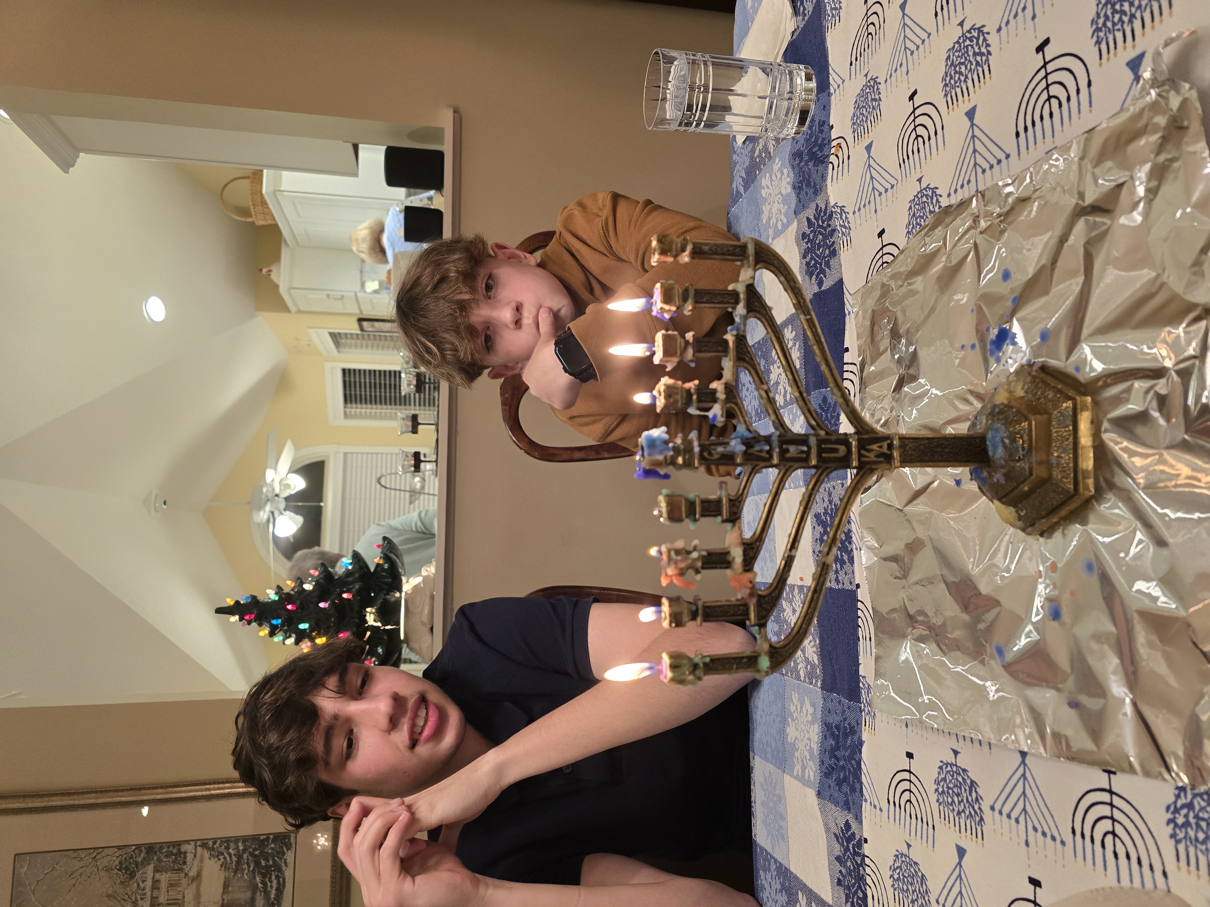 Rigo and Samuel at Hanukkah