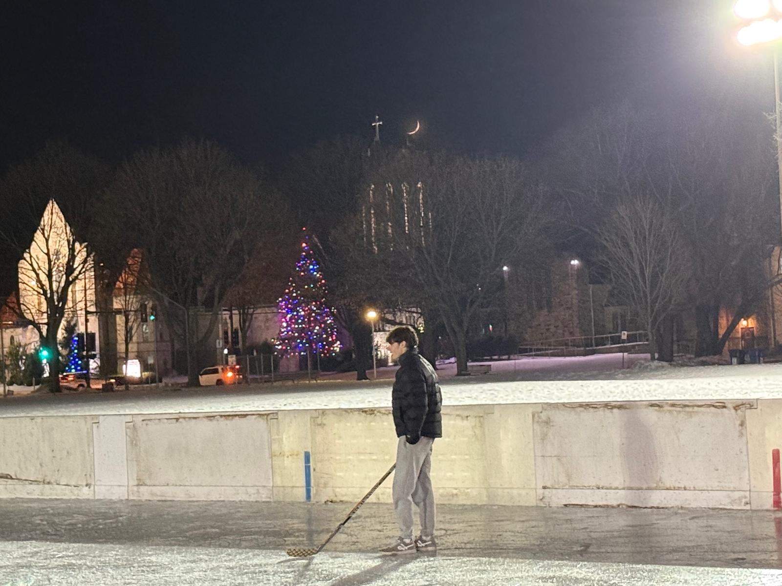 Eduardo ice skating