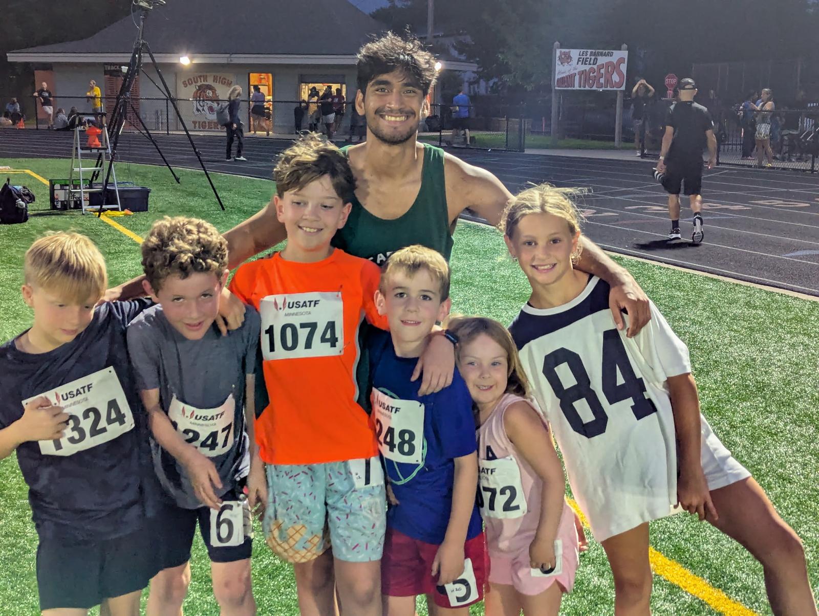 Kids at USATF track event