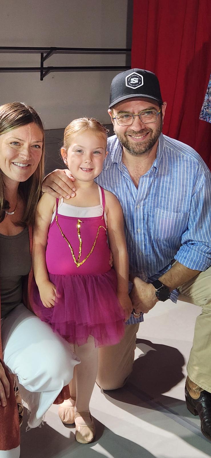 Family at dance recital