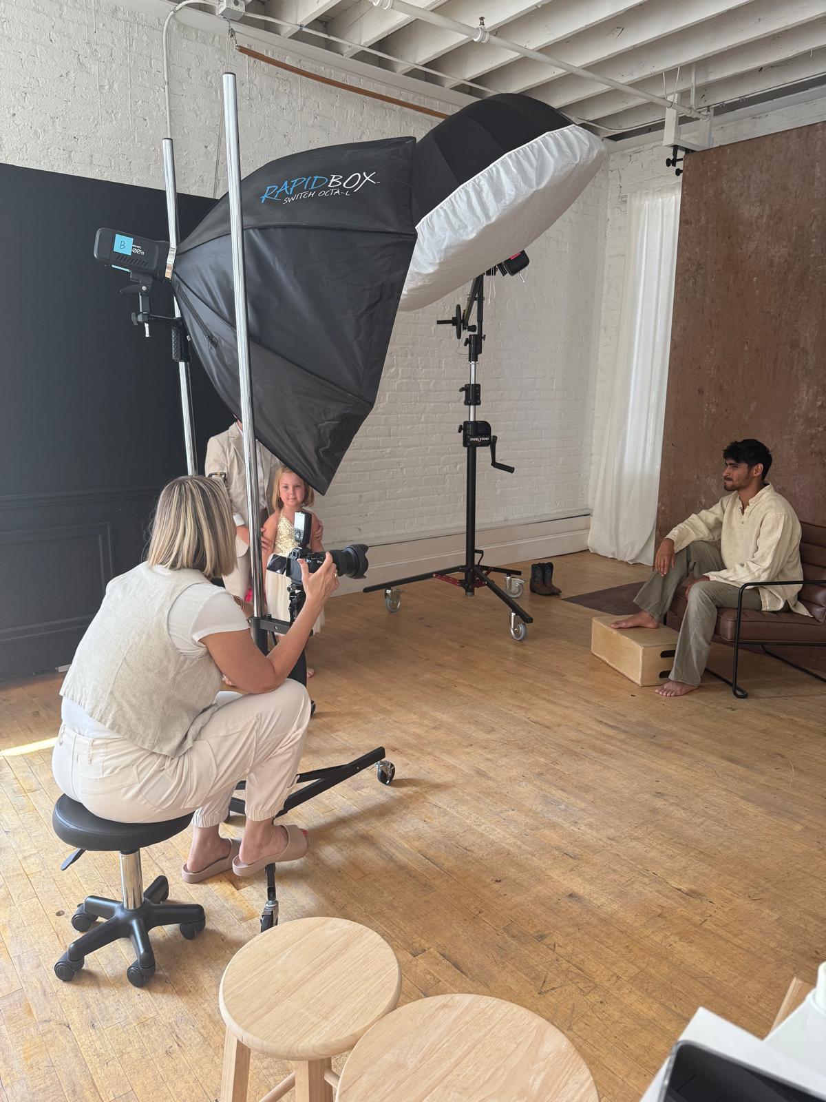 Behind the scenes photo shoot